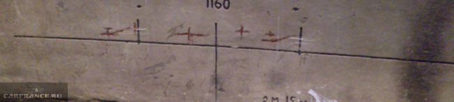 Разметка для правильной регулировки фары на ВАЗ-2114