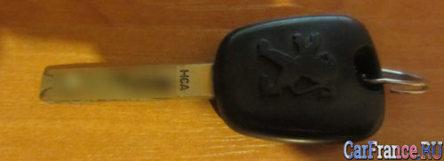 Родной ключ без радио Пежо 307