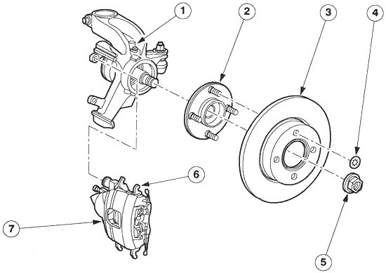 Детали передней подвески в разборе Форд Фокус 2