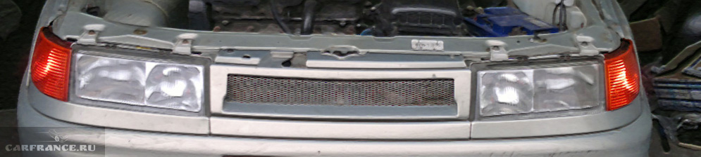 ВАЗ-2110 вид спереди фары, поворотники
