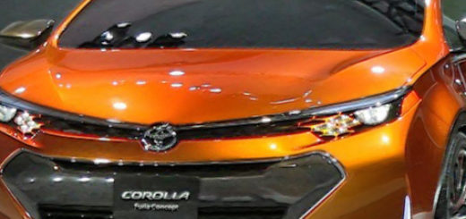 Концепт Тойоты Короллы 2019 модельного года представленный в салоне Детроит в оранжевом цвете