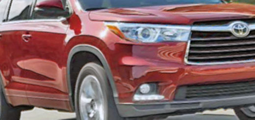Тойота Хайлендер кузов 2019 модельного года в красном цвете в движении