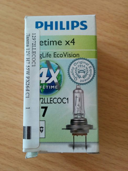 Лампы Philips LongLife EcoVision H7